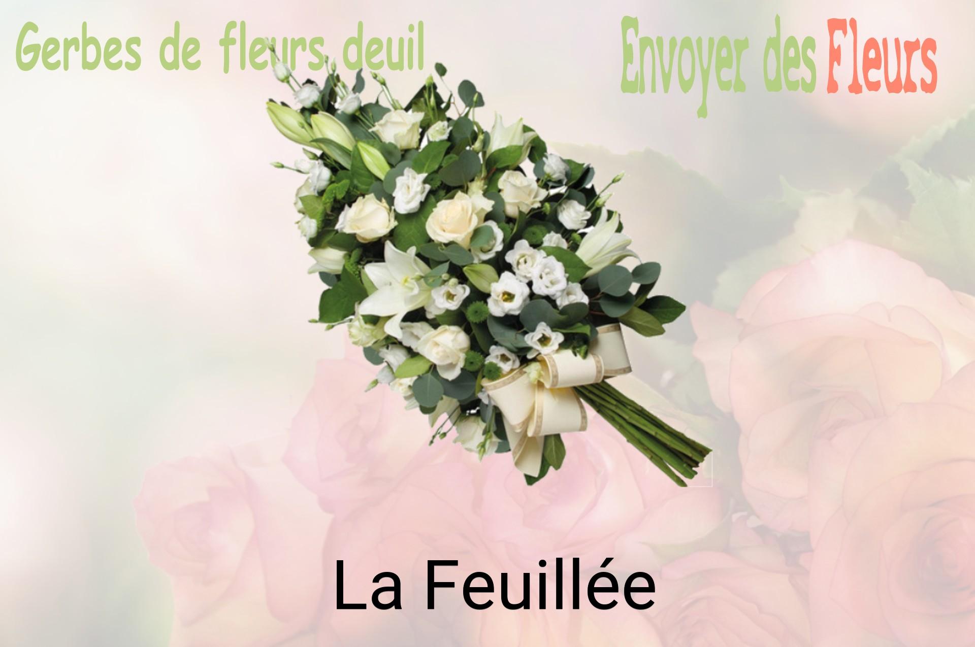 Gerbe de fleurs de deuil livrée à La Feuillée